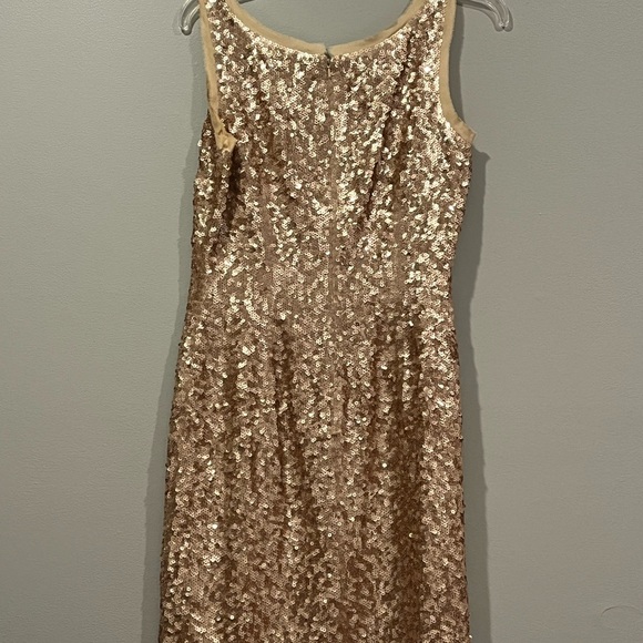 Gold sequin and silk dress - Picture 6 of 7